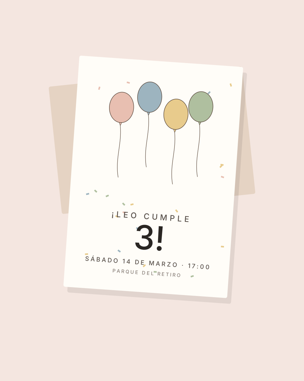 Invitación de cumpleaños ilustrada